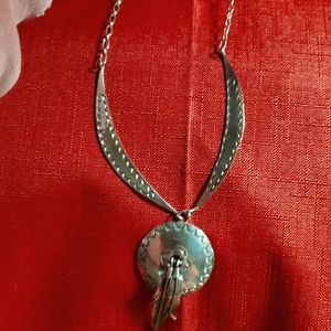 Jewelry,, Sterling silver native american pendant